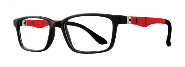 Retro RTOO 405 Eyeglasses, Black/Red Rubber