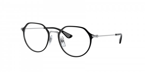 Ray-Ban Junior RY1058F Eyeglasses, 4064 BLACK ON SILVER (BLACK)