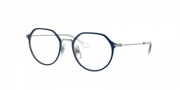 Ray-Ban Junior RY1058F Eyeglasses, 4085 BLUE ON SILVER (BLUE)