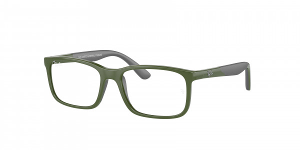 Ray-Ban Junior RY1621F Eyeglasses, 3932 GREEN ON RUBBER GRAY (GREEN)