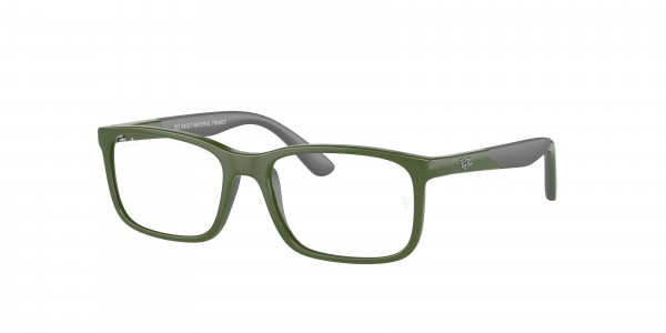 Ray-Ban Junior RY1621 Eyeglasses, 3932 GREEN ON RUBBER GRAY (GREEN)