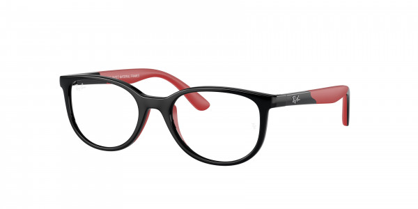 Ray-Ban Junior RY1622 Eyeglasses, 3928 BLACK ON RUBBER RED (BLACK)