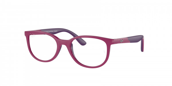 Ray-Ban Junior RY1622 Eyeglasses, 3933 FUCSIA ON RUBBER VIOLET (VIOLET)
