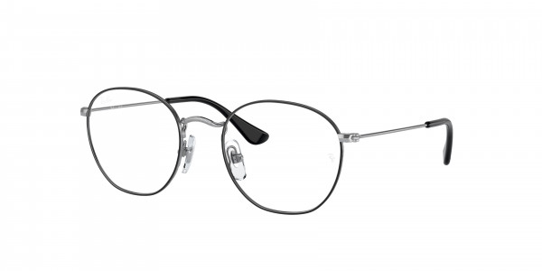 Ray-Ban Junior RY9572V JUNIOR ROB Eyeglasses, 4064 JUNIOR ROB BLACK ON SILVER (BLACK)