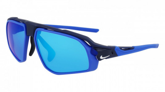 Nike NIKE FLYFREE M FV2391 Sunglasses, (410) MATTE NAVY/BLUE MIRROR/VOLT