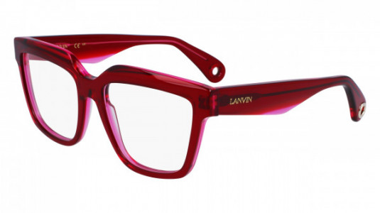 Lanvin LNV2643 Eyeglasses, (605) TRANSPARENT BURGUNDY/PINK