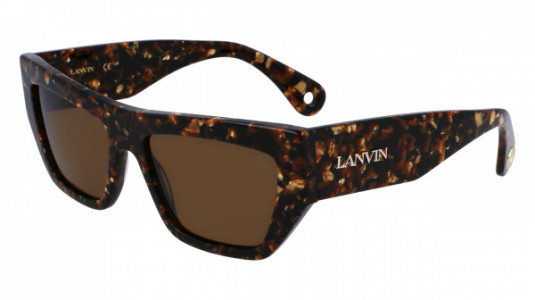 Lanvin LNV652S Sunglasses, (239) TEXTURED BROWN GOLD