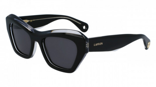 Lanvin LNV663S Sunglasses, (010) BLACK/CRYSTAL