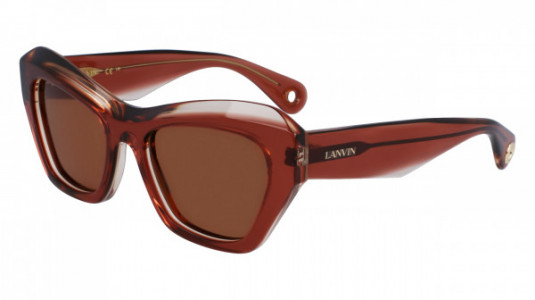 Lanvin LNV663S Sunglasses, (650) TRANSPARENT ANTIQUE ROSE