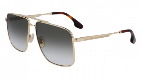 Victoria Beckham VB240S Sunglasses, (700) GOLD/KHAKI