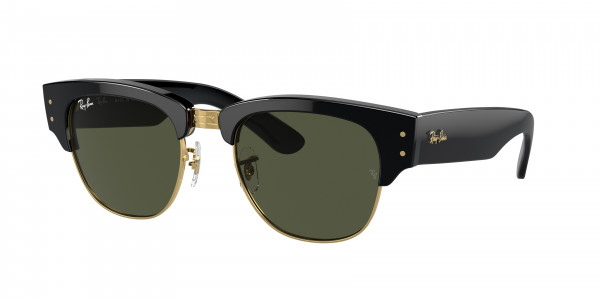 Ray-Ban RB0316S MEGA CLUBMASTER Sunglasses, 901/31 MEGA CLUBMASTER BLACK ON ARIST (BLACK)