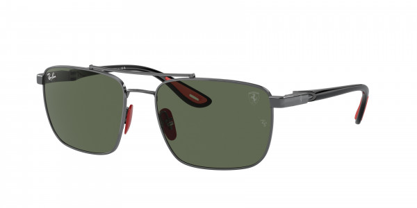 Ray-Ban RB3715M Sunglasses, F00171 GUNMETAL DARK GREEN (GREY)