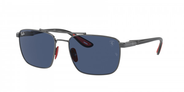 Ray-Ban RB3715M Sunglasses, F08580 GUNMETAL DARK BLUE (GREY)