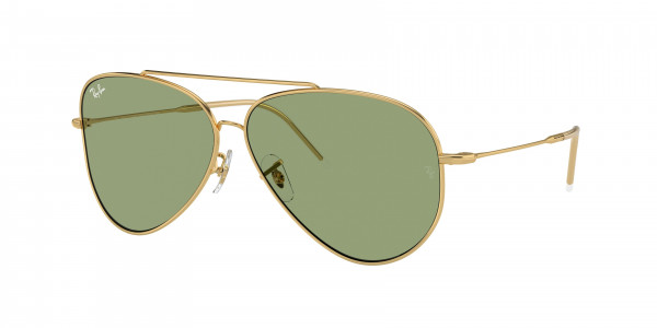 Ray-Ban RBR0101S AVIATOR REVERSE Sunglasses, 001/82 AVIATOR REVERSE ARISTA GREEN (GOLD)