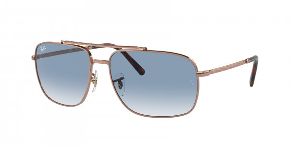 Ray-Ban RB3796 Sunglasses, 92023F ROSE GOLD CLEAR GRADIENT BLUE (GOLD)
