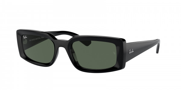 Ray-Ban RB4395 KILIANE Sunglasses, 667771 KILIANE BLACK DARK GREEN (BLACK)