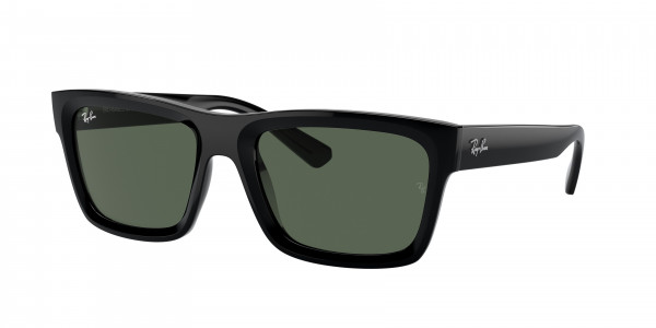Ray-Ban RB4396F WARREN Sunglasses, 667771 WARREN BLACK DARK GREEN (BLACK)