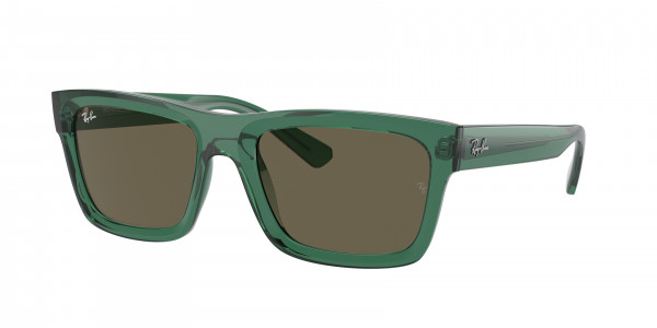 Ray-Ban RB4396F WARREN Sunglasses, 6681/3 WARREN TRANSPARENT GREEN BROWN (GREEN)