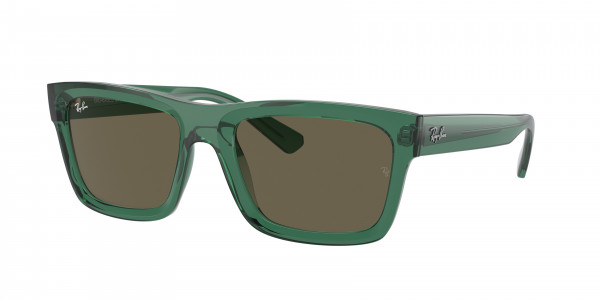 Ray-Ban RB4396 WARREN Sunglasses, 6681/3 WARREN TRANSPARENT GREEN BROWN (GREEN)