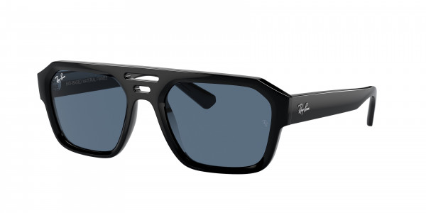 Ray-Ban RB4397 CORRIGAN Sunglasses, 667780 CORRIGAN BLACK DARK BLUE (BLACK)