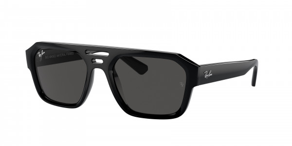 Ray-Ban RB4397 CORRIGAN Sunglasses, 667787 CORRIGAN BLACK DARK GREY (BLACK)