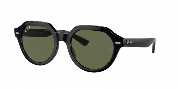 Ray-Ban RB4399F GINA Sunglasses, 901/58 GINA BLACK GREEN POLAR (BLACK)