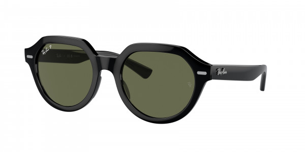 Ray-Ban RB4399 GINA Sunglasses, 901/58 GINA BLACK GREEN POLAR (BLACK)