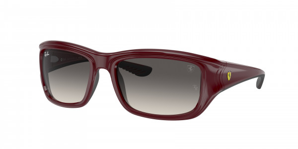 Ray-Ban RB4405M Sunglasses, F68111 DARK RED ON RUBBER BLACK GREY (RED)
