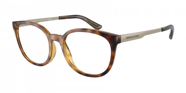 Armani Exchange AX3104 Eyeglasses, 8213 SHINY HAVANA (TORTOISE)