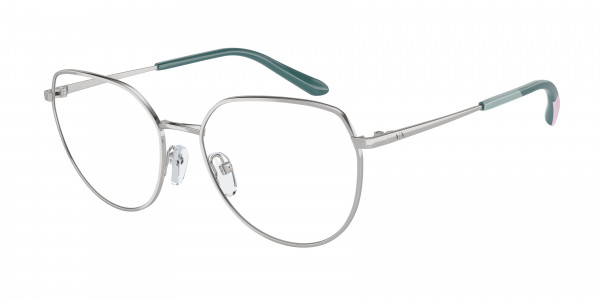 Armani Exchange AX1056 Eyeglasses, 6043 SHINY SILVER (SILVER)