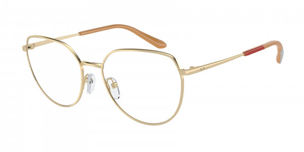 Armani Exchange AX1056 Eyeglasses, 6110 SHINY PALE GOLD (GOLD)