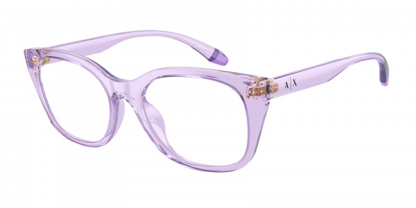 Armani Exchange AX3099U Eyeglasses, 8236 SHINY TRANSPARENT PURPLE (VIOLET)