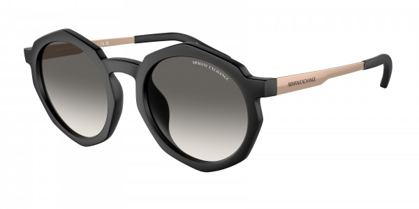 Armani Exchange AX4132SU Sunglasses, 815811 MATTE BLACK GRADIENT GREY (BLACK)