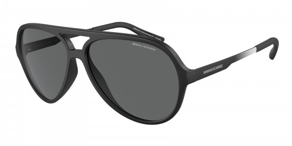 Armani Exchange AX4133S Sunglasses, 807887 MATTE BLACK DARK GREY (BLACK)