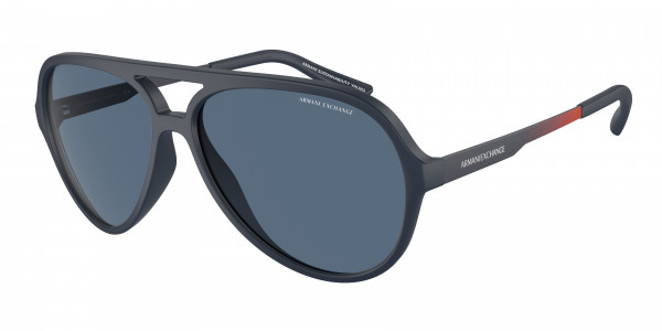 Armani Exchange AX4133S Sunglasses, 818180 MATTE BLUE DARK BLUE (BLUE)