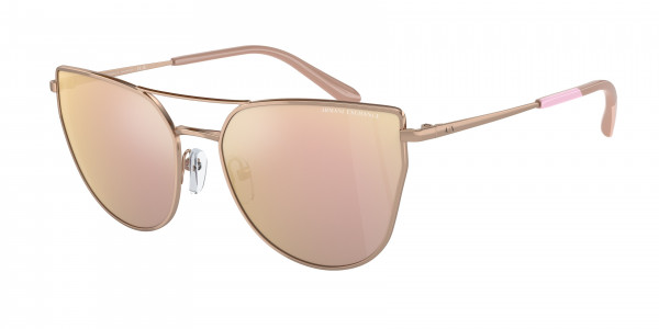 Armani Exchange AX2045S Sunglasses, 61036X SHINY ROSE GOLD LIGHT VIOLET M (GOLD)