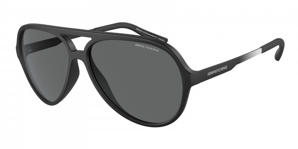 Armani Exchange AX4133SF Sunglasses, 807887 MATTE BLACK DARK GREY (BLACK)