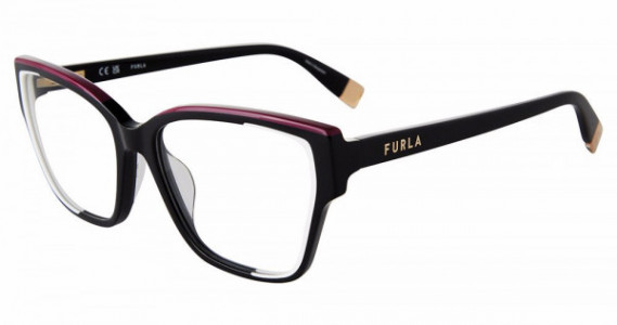 Furla VFU718 Eyeglasses, BLACK (0700)