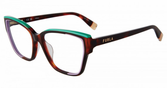 Furla VFU718 Eyeglasses, RED HAVANA (09AT)