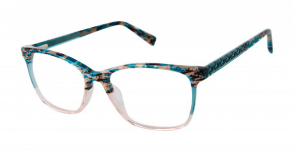 gx by Gwen Stefani GX104 Eyeglasses, Teal/Multi (TEA)