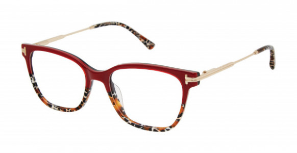 L.A.M.B. LA123 Eyeglasses, Red/Multi (RED)
