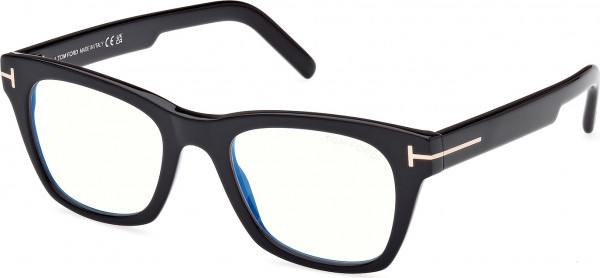 Tom Ford FT5886-B Eyeglasses, 001 - Shiny Black / Shiny Black