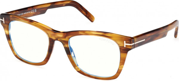 Tom Ford FT5886-B Eyeglasses, 047 - Shiny Light Brown / Shiny Light Brown