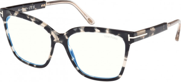 Tom Ford FT5892-B Eyeglasses, 005 - Coloured Havana / Shiny Grey