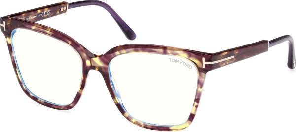 Tom Ford FT5892-B Eyeglasses, 055 - Coloured Havana / Shiny Violet