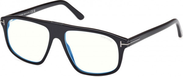 Tom Ford FT5901-B-N Eyeglasses, 001 - Shiny Black / Shiny Black