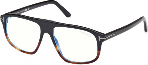 Tom Ford FT5901-B-N Eyeglasses, 056 - Black/Gradient / Shiny Black