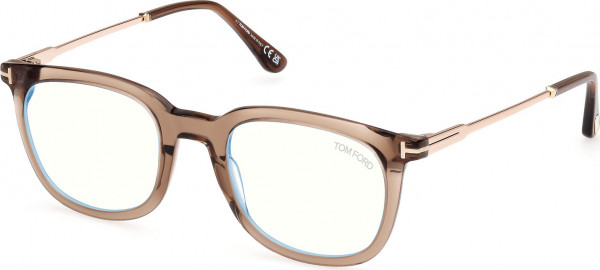 Tom Ford FT5904-B Eyeglasses, 045 - Shiny Light Brown / Shiny Light Brown