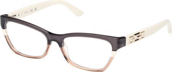 Guess GU2979 Eyeglasses, 020 - Grey/Striped / Shiny Ivory