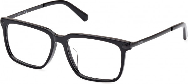 Guess GU50077-D Eyeglasses, 001 - Shiny Black / Shiny Black
